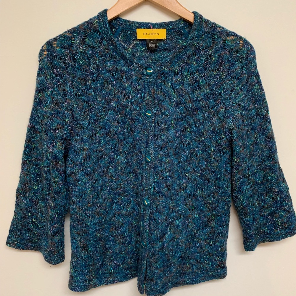 Vintage St John Knit Sleeve Cardigan medium